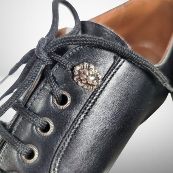 VERSACE CLASSIC V2 CABAL1 BLACK LEATHER LACE-UP MEN'S DRESS SHOES - SIZE: 9 - Picture 9 of 13